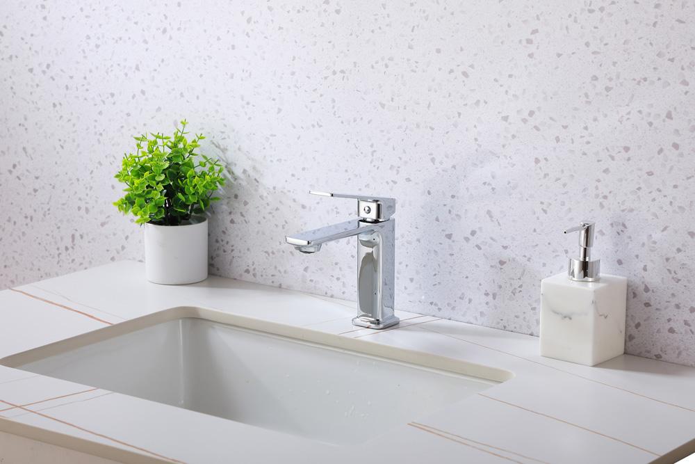 Elegant Furniture & Lighting - Lena Single Hole Single Handle Bathroom Faucet in Chrome - FAV-1004PCH veiw 2