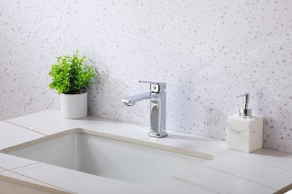 Elegant Furniture & Lighting - Lena Single Hole Single Handle Bathroom Faucet in Chrome - FAV-1004PCH veiw 2