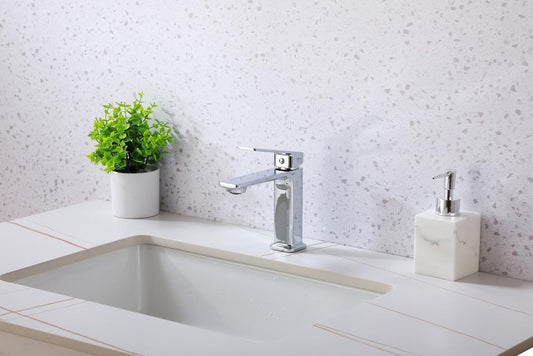 Elegant Furniture & Lighting - Lena Single Hole Single Handle Bathroom Faucet in Chrome - FAV-1004PCH veiw 2