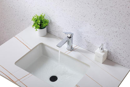 Elegant Furniture & Lighting - Lena Single Hole Single Handle Bathroom Faucet in Chrome - FAV-1004PCH veiw 4