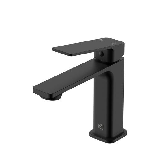 Elegant Furniture & Lighting - Lena Single Hole Single Handle Bathroom Faucet in Matte Black - FAV-1004MBK veiw 1