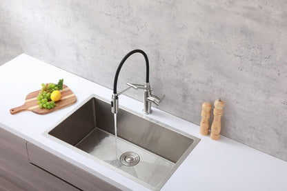 Elegant Furniture & Lighting - Leonardo Single Handle Pull Down Sprayer Kitchen Faucet in Brushed Nickel - FAK-304BNK veiw 4