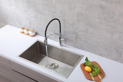 Elegant Furniture & Lighting - Leonardo Single Handle Pull Down Sprayer Kitchen Faucet in Chrome - FAK-304PCH veiw 3