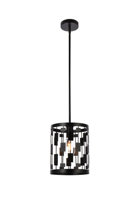 Elegant Furniture & Lighting - Levante 1 light pendant in black - LD7073D9BK veiw 1