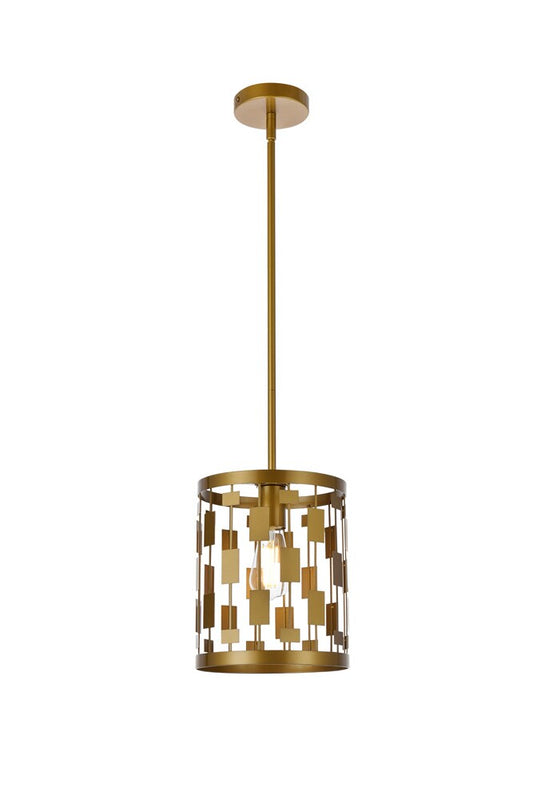 Elegant Furniture & Lighting - Levante 1 light pendant in brass - LD7073D9BR veiw 1