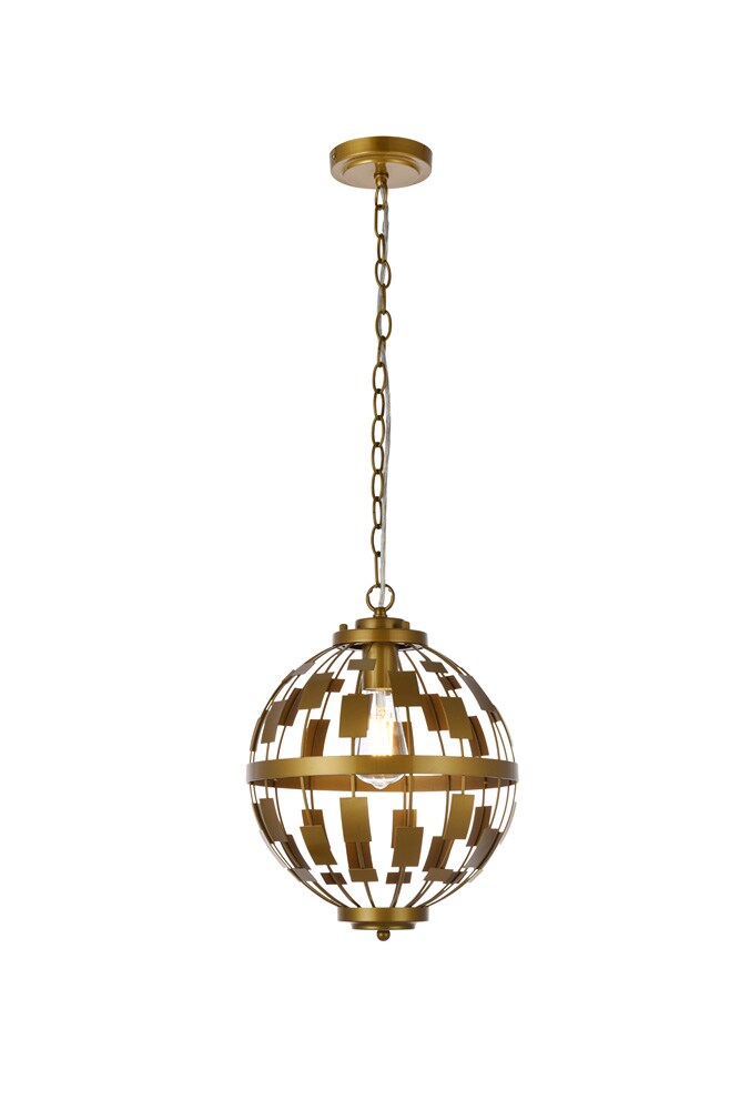 Elegant Furniture & Lighting - Levante 1 light pendant in brass - LD7075D12BR veiw 1