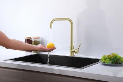 Elegant Furniture & Lighting - Levi Single Handle Pull Down Sprayer Kitchen Faucet in Brushed Gold - FAK-308BGD veiw 5