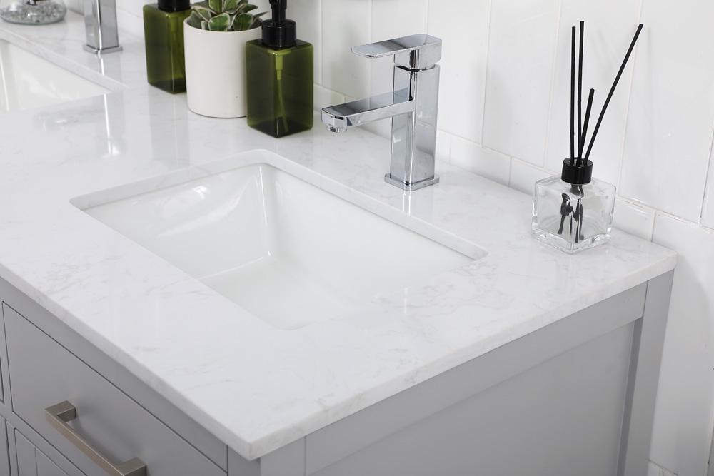 Elegant Furniture & Lighting - Lewis 54 Inch Double Bathroom Vanity In Grey - VF23354DGR veiw 6