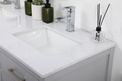 Elegant Furniture & Lighting - Lewis 54 Inch Double Bathroom Vanity In Grey - VF23354DGR veiw 6