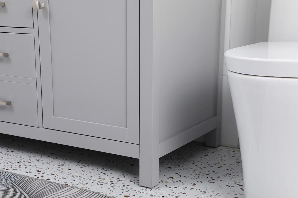Elegant Furniture & Lighting - Lewis 54 Inch Double Bathroom Vanity In Grey - VF23354DGR veiw 7