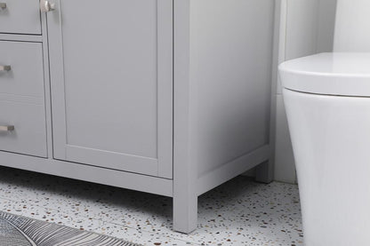 Elegant Furniture & Lighting - Lewis 54 Inch Double Bathroom Vanity In Grey - VF23354DGR veiw 7