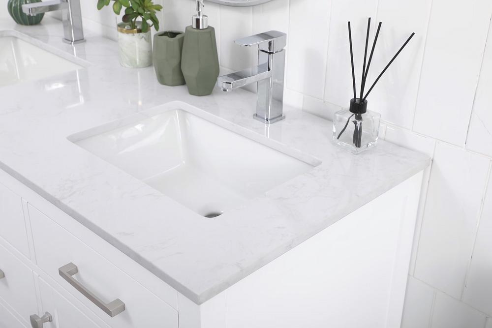 Elegant Furniture & Lighting - Lewis 54 Inch Double Bathroom Vanity In White - VF23354DWH veiw 5