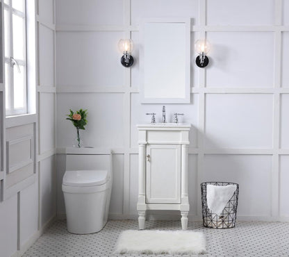 Elegant Furniture & Lighting - Lexington 18 inch Single Bathroom vanity in antique white with ivory white engineered marble - VF13018AW-VW veiw 7