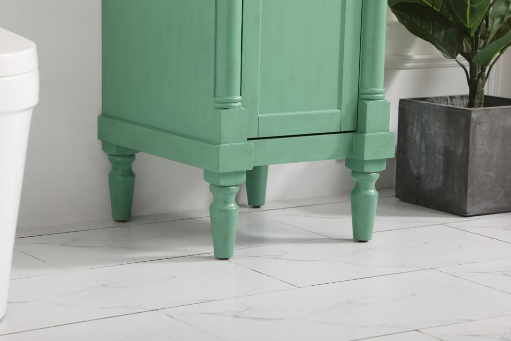 Elegant Furniture & Lighting - Lexington 18.5 inch Single Bathroom vanity in vintage mint with ivory white engineered marble - VF13018VM-VW veiw 7