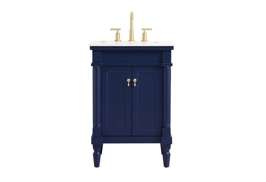 Elegant Furniture & Lighting - Lexington 24 inch Single bathroom vanity in blue - VF13024BL veiw 1