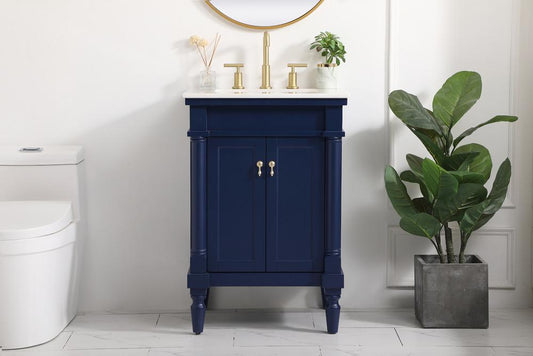 Elegant Furniture & Lighting - Lexington 24 inch Single bathroom vanity in blue - VF13024BL veiw 2