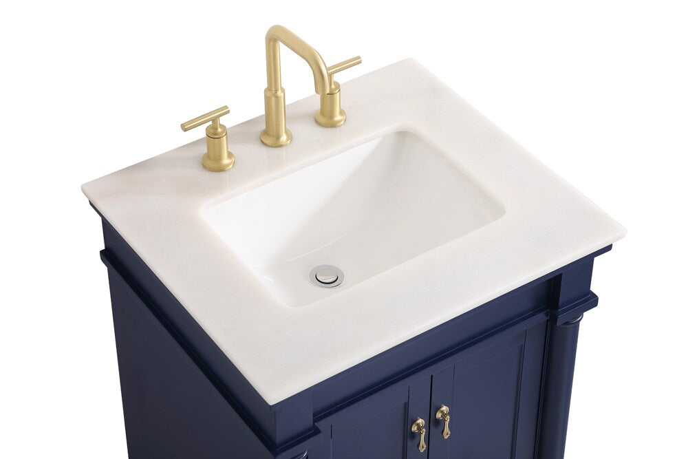 Elegant Furniture & Lighting - Lexington 24 inch Single bathroom vanity in blue - VF13024BL veiw 3