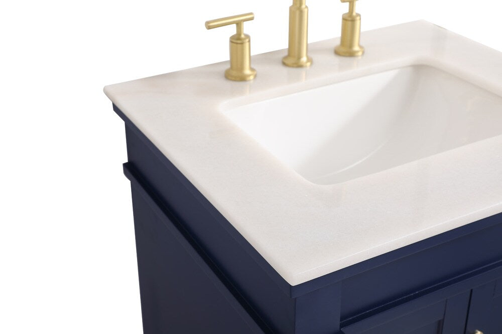 Elegant Furniture & Lighting - Lexington 24 inch Single bathroom vanity in blue - VF13024BL veiw 4
