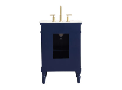 Elegant Furniture & Lighting - Lexington 24 inch Single bathroom vanity in blue - VF13024BL veiw 8