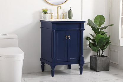 Elegant Furniture & Lighting - Lexington 24 inch Single bathroom vanity in blue - VF13024BL veiw 9