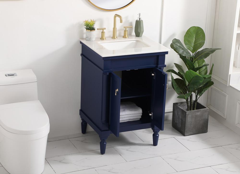 Elegant Furniture & Lighting - Lexington 24 inch Single bathroom vanity in blue - VF13024BL veiw 10