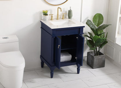 Elegant Furniture & Lighting - Lexington 24 inch Single bathroom vanity in blue - VF13024BL veiw 10