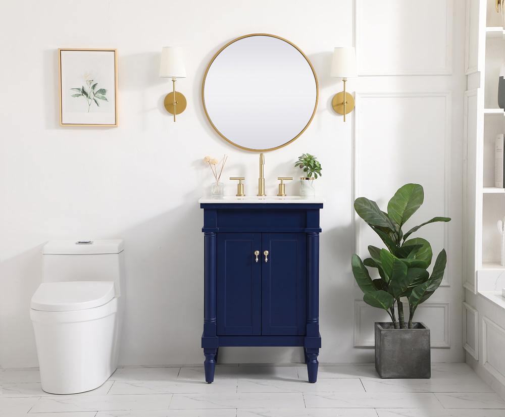 Elegant Furniture & Lighting - Lexington 24 inch Single bathroom vanity in blue - VF13024BL veiw 11