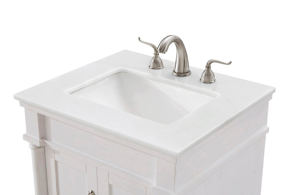 Elegant Furniture & Lighting - Lexington 24 inch Single Bathroom vanity in Antique White with ivory white engineered marble - VF13024AW-VW veiw 5