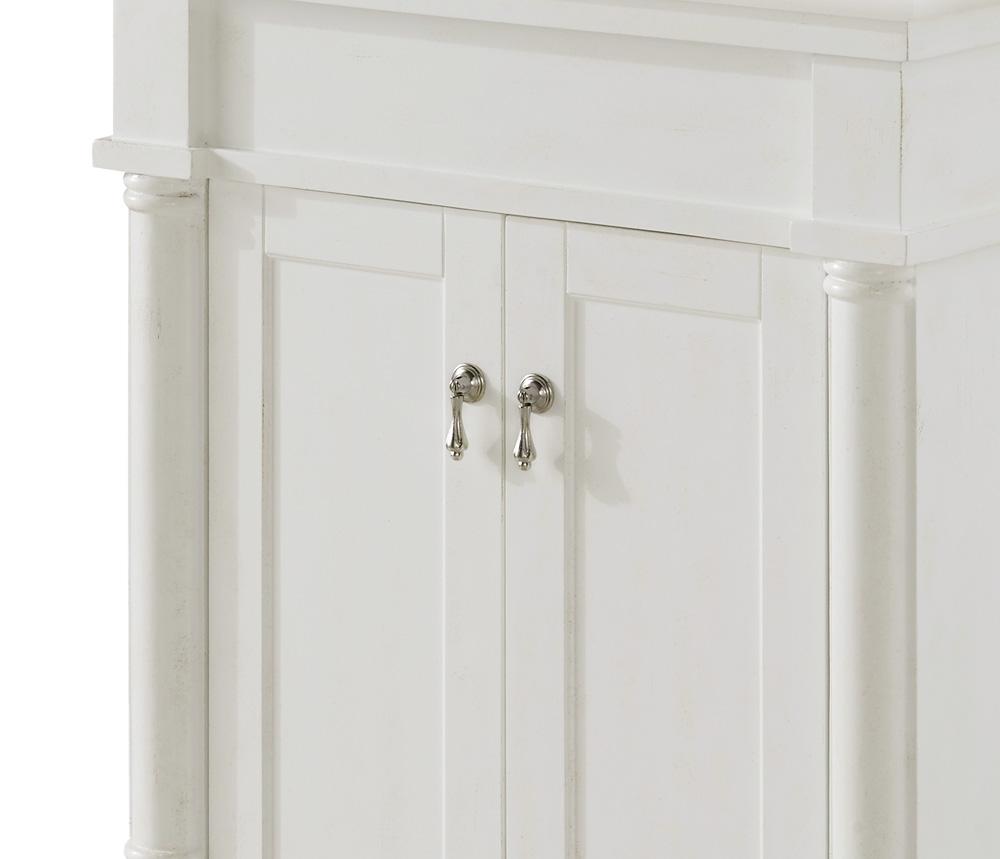 Elegant Furniture & Lighting - Lexington 24 inch Single Bathroom vanity in Antique White with ivory white engineered marble - VF13024AW-VW veiw 6