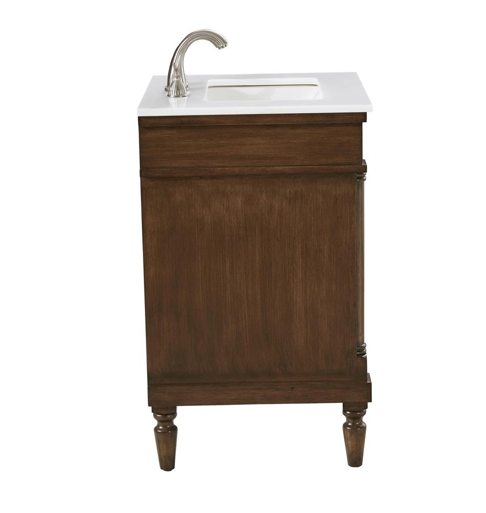 Elegant Furniture & Lighting - Lexington 24 inch Single Bathroom vanity in Walnut with ivory white engineered marble - VF13024WT-VW veiw 8