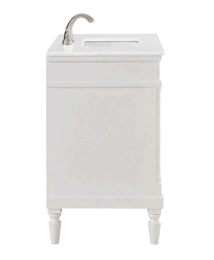 Elegant Furniture & Lighting - Lexington 36 inch Single Bathroom vanity in Antique White with ivory white engineered marble - VF13036AW-VW veiw 8