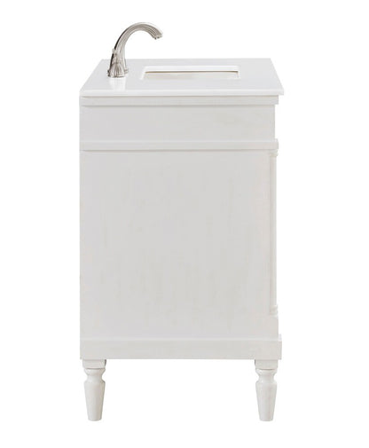 Elegant Furniture & Lighting - Lexington 36 inch Single Bathroom vanity in Antique White with ivory white engineered marble - VF13036AW-VW veiw 8
