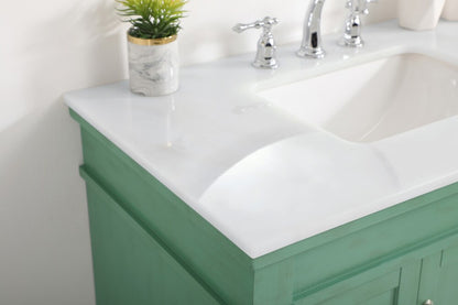 Elegant Furniture & Lighting - Lexington 36 inch Single Bathroom vanity in vintage mint with ivory white engineered marble - VF13036VM-VW veiw 6