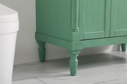 Elegant Furniture & Lighting - Lexington 36 inch Single Bathroom vanity in vintage mint with ivory white engineered marble - VF13036VM-VW veiw 7