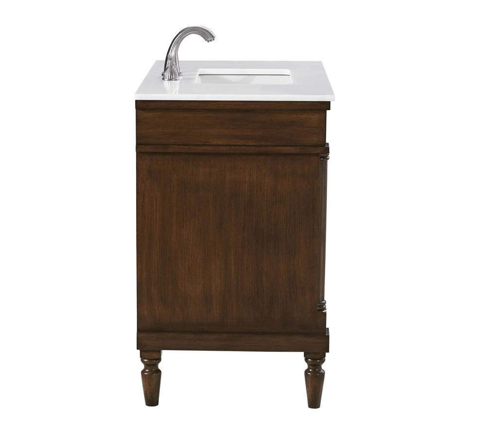 Elegant Furniture & Lighting - Lexington 36 inch Single Bathroom vanity in Walnut with ivory white engineered marble - VF13036WT-VW veiw 8