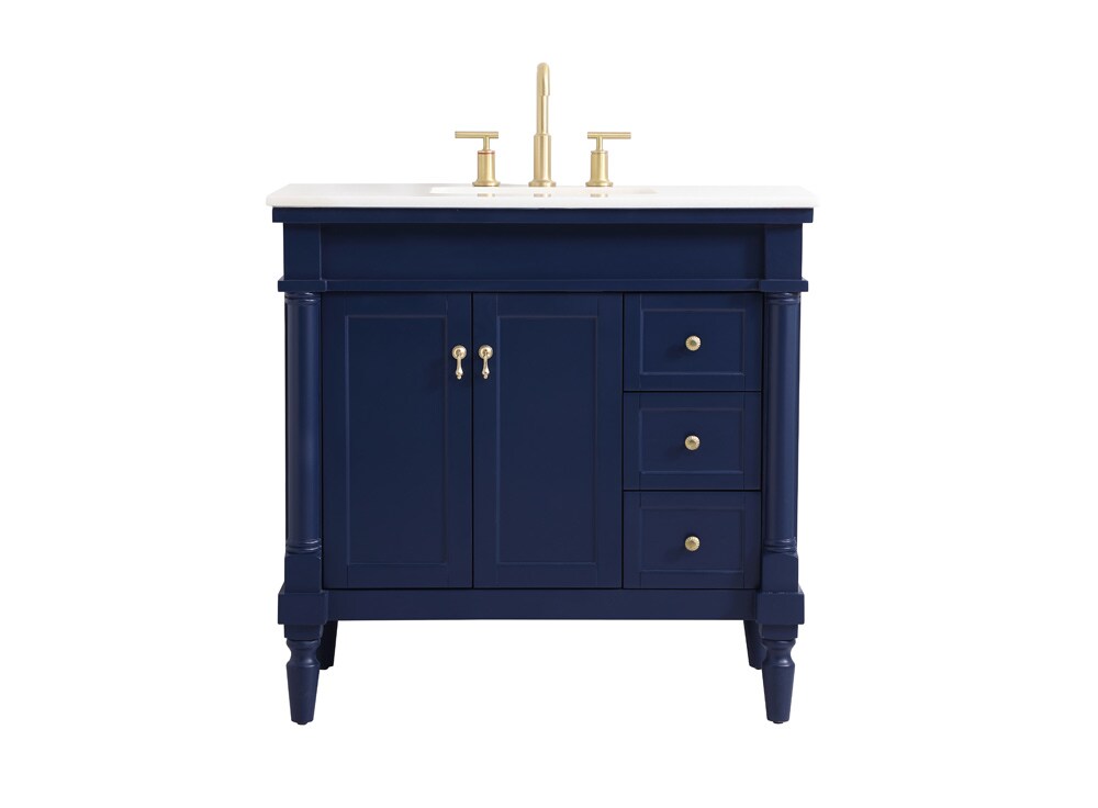 Elegant Furniture & Lighting - Lexington 36 inch Single bathroom vanity in blue - VF13036BL veiw 1