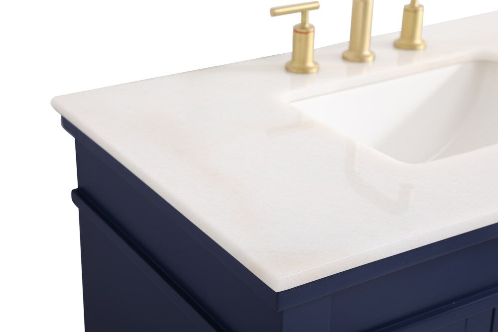 Elegant Furniture & Lighting - Lexington 36 inch Single bathroom vanity in blue - VF13036BL veiw 4