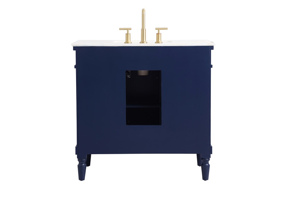 Elegant Furniture & Lighting - Lexington 36 inch Single bathroom vanity in blue - VF13036BL veiw 8