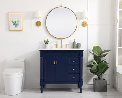Elegant Furniture & Lighting - Lexington 36 inch Single bathroom vanity in blue - VF13036BL veiw 11
