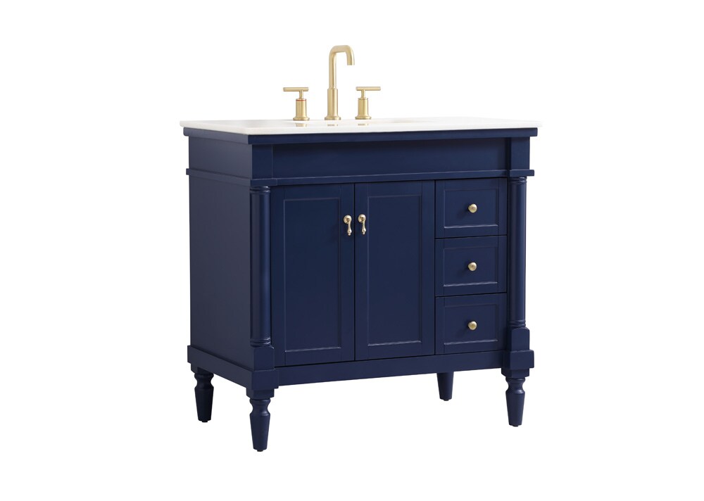 Elegant Furniture & Lighting - Lexington 36 inch Single bathroom vanity in blue - VF13036BL veiw 14
