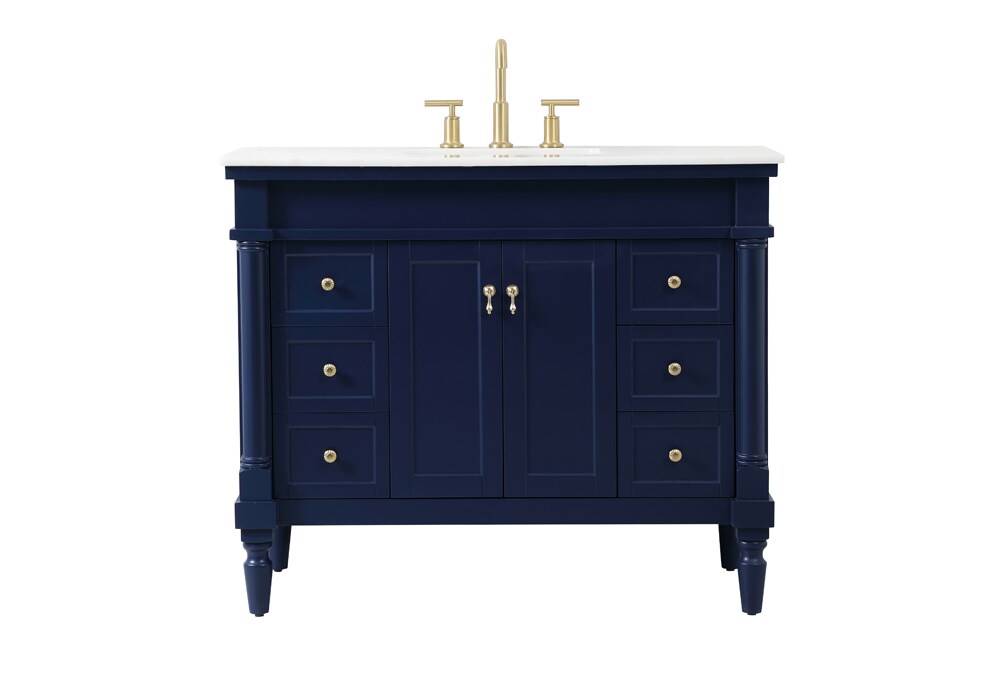 Elegant Furniture & Lighting - Lexington 42 inch Single bathroom vanity in blue - VF13042BL veiw 1
