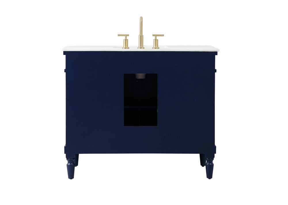Elegant Furniture & Lighting - Lexington 42 inch Single bathroom vanity in blue - VF13042BL veiw 8
