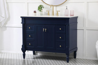 Elegant Furniture & Lighting - Lexington 42 inch Single bathroom vanity in blue - VF13042BL veiw 9