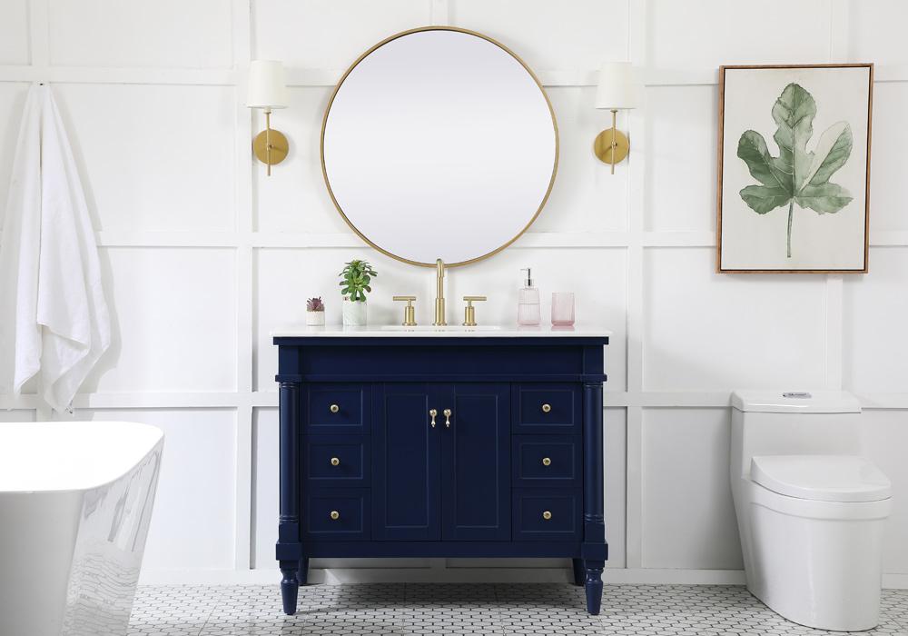 Elegant Furniture & Lighting - Lexington 42 inch Single bathroom vanity in blue - VF13042BL veiw 11