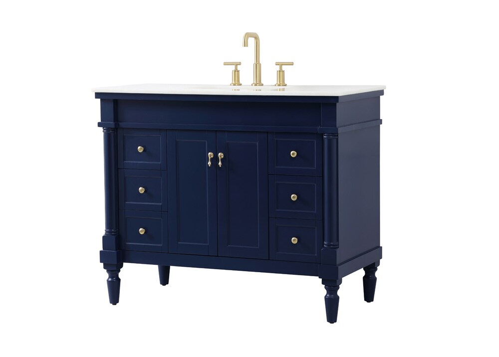 Elegant Furniture & Lighting - Lexington 42 inch Single bathroom vanity in blue - VF13042BL veiw 14