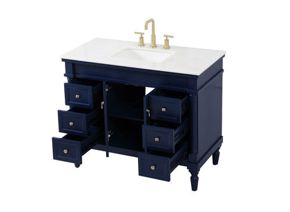 Elegant Furniture & Lighting - Lexington 42 inch Single bathroom vanity in blue - VF13042BL veiw 16