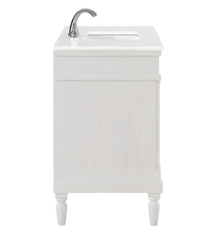 Elegant Furniture & Lighting - Lexington 42 inch Single Bathroom vanity in Antique White with ivory white engineered marble - VF13042AW-VW veiw 8