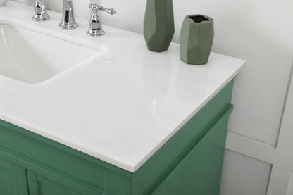 Elegant Furniture & Lighting - Lexington 42 inch Single Bathroom vanity in vintage mint with ivory white engineered marble - VF13042VM-VW veiw 6