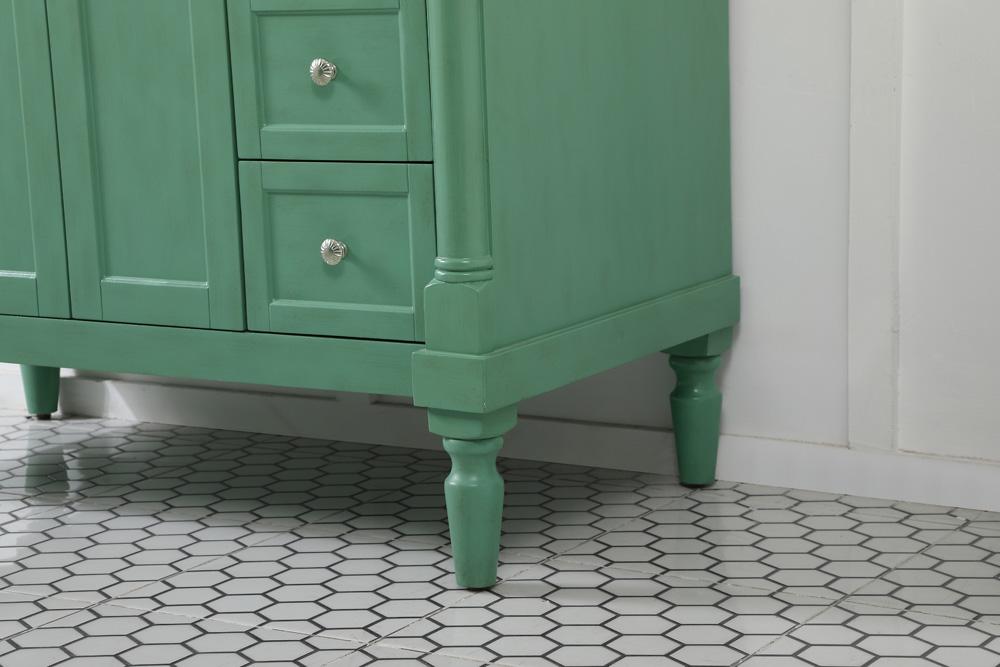 Elegant Furniture & Lighting - Lexington 42 inch Single Bathroom vanity in vintage mint with ivory white engineered marble - VF13042VM-VW veiw 7