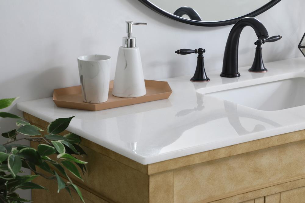 Elegant Furniture & Lighting - Lexington 48 inch Single Bathroom vanity in Antique Beige with ivory white engineered marble - VF13048AB-VW veiw 5